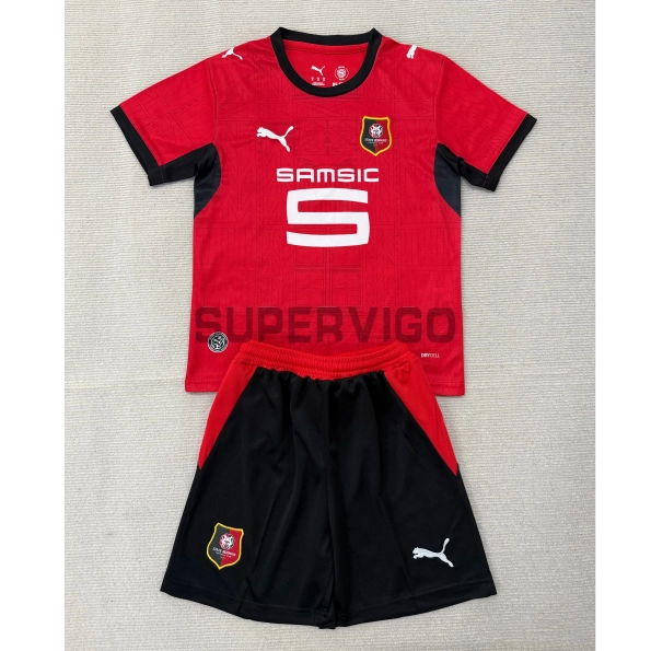 Camiseta Stade Rennais Primera Equipación 2026/2027 Rojo Niño Kit