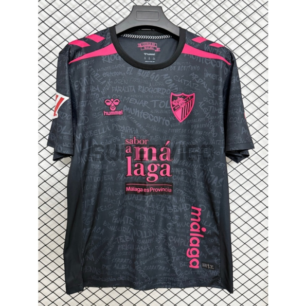 Camiseta Málaga CF Tercera Equipación 2026/2027 Negro con Parche La Liga