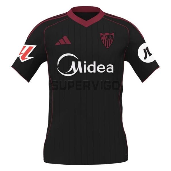 Camiseta Sevilla FC Tercera Equipación 2025/2026 Negro con Parche La Liga