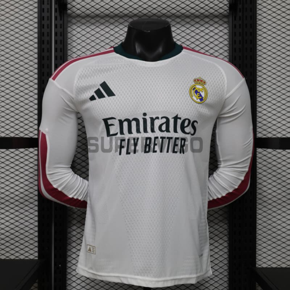 Camiseta Real Madrid 2026/2027 ML Blanco con Parche HP (EDICIÓN JUGADOR)