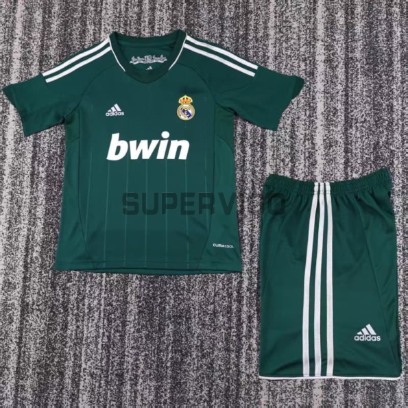 Camiseta Real Madrid Tercera Equipación Retro 2012/13 Verde Niño Kit