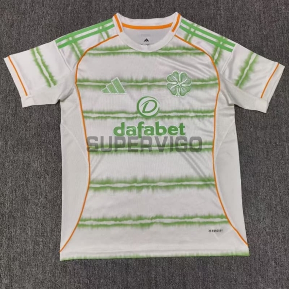 Camiseta Celtic Tercera Equipación 2025/2026 Blanco/Verde Claro