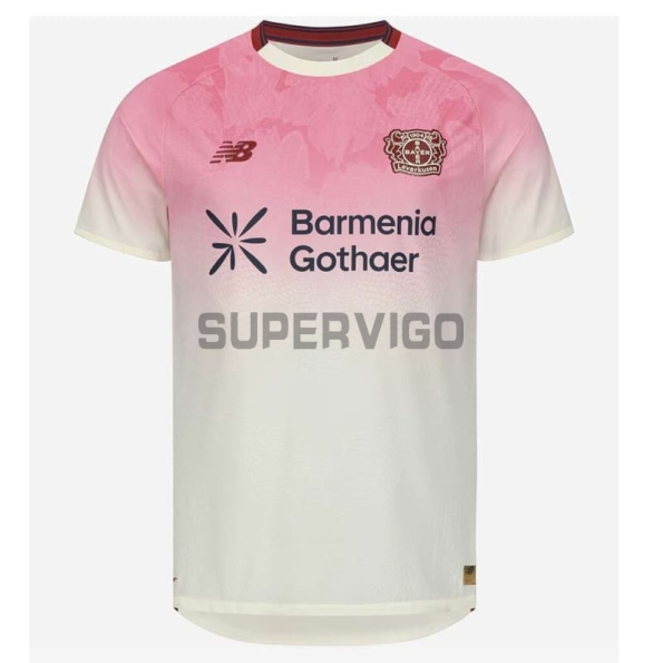 Camiseta Leverkusen Segunda Equipación 2025/2026 Rosa/Blanco