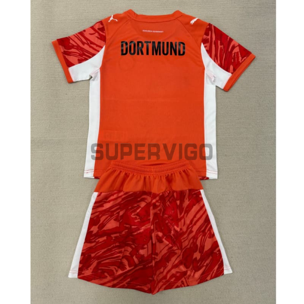Camiseta de Portero Borussia Dortmund 2025/2026 Naranja Niño Kit