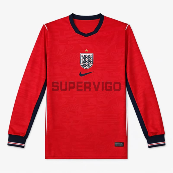 Camiseta Inglaterra Segunda Equipación Mundial 2026 ML Rojo