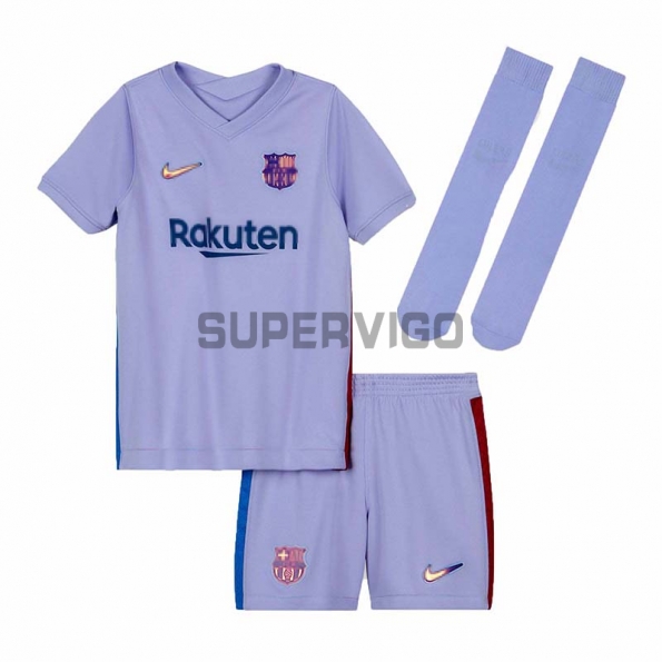 Camiseta Ansu Fati 10 Barcelona Segunda Equipación 2021/2022 Niño Kit