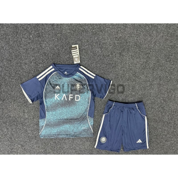 Camiseta Al Nassr Segunda Equipación 2025/2026 Azul Niño Kit