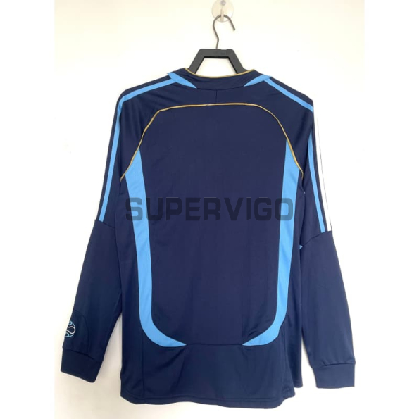 Camiseta Argentina Segunda Equipación Retro 2006 ML Azul Marino