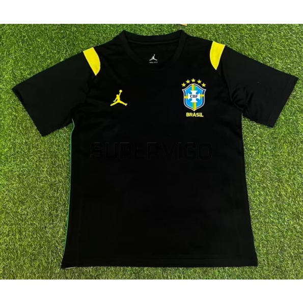 Camiseta Brasil 2026 Negro Pre-Match