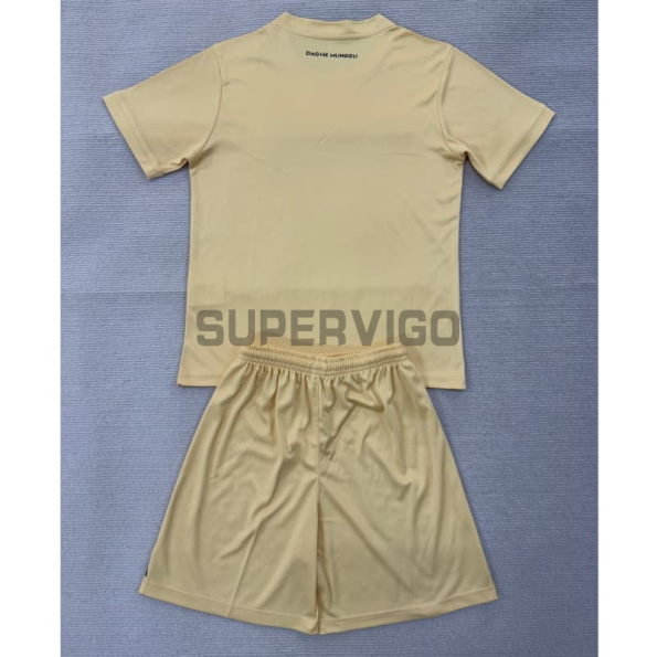 Camiseta Monaco Tercera Equipación 2025/2026 Amarillo Claro Niño Kit