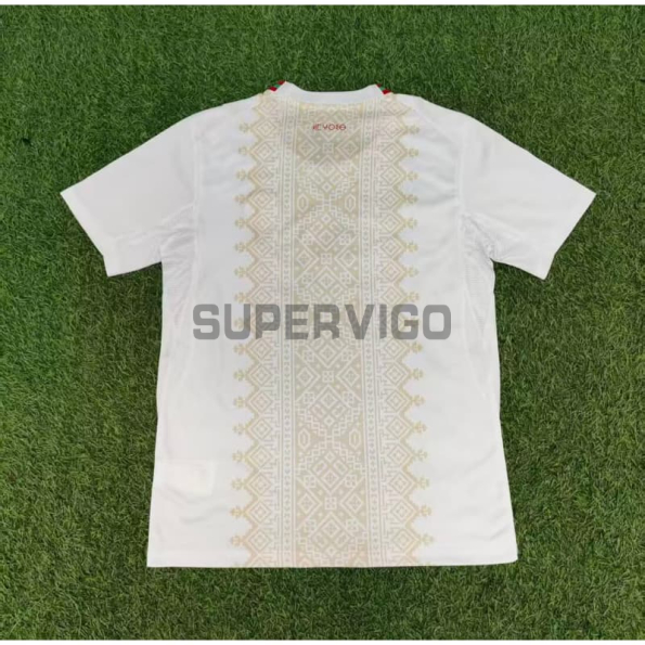 Camiseta Marruecos Segunda Equipación Mundial 2026 Blanco/Oro