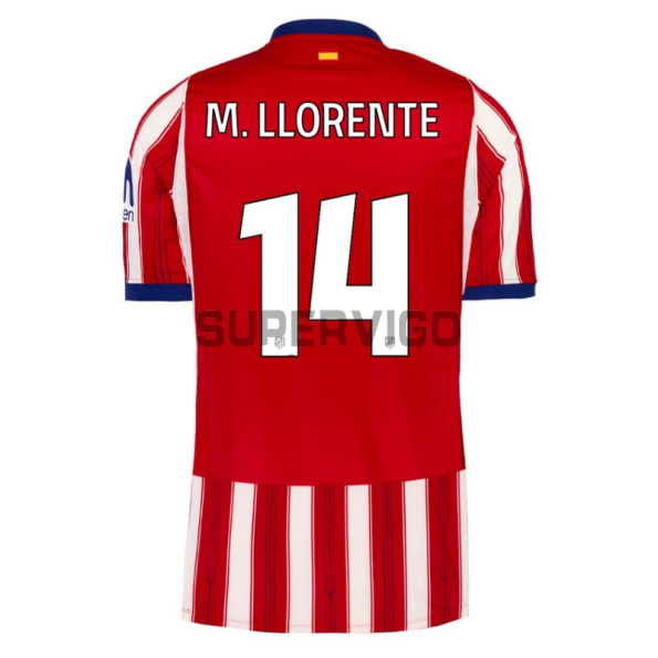 Camiseta M. LLORENTE 14 Atlético de Madrid Primera Equipación 2026/2027 Rojo/Blanco UCL