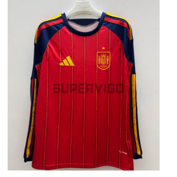 Camiseta España Primera Equipación Mundial 2026 ML Rojo/Azul