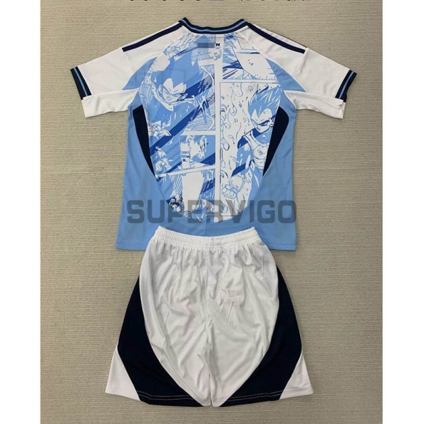 Camiseta Japón 2024 Anime Blanco/Azul Niño Kit