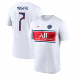Camiseta Mbappe 7 PSG 2021/2022 Blanco