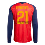 Camiseta Oyarzabal 21 España Primera Equipación 2026 ML Rojo/Azul
