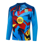 Sudadera De Entrenamiento Barcelona 2025/2026 Azul/Amarillo/Rojo con Estampado