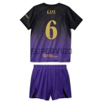 Camiseta GAVI 6 Barcelona Segunda Equipación 2026/2027 Negro/Morado Niño Kit UCL