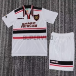 Camiseta Manchester United Segunda Equipación Retro 1998/99 Blanco Niño Kit