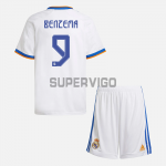 Camiseta BENZEMA 9 Real Madrid Primera Equipación 2021/2022 Niño Kit