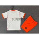 Camiseta Holanda Segunda Equipación Mundial 2026 Blanco Niño Kit