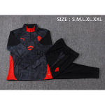 Sudadera De Entrenamiento AC Milan 2025/2026 Kit Negro/Rojo con Estampado