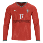 Camiseta Rafa Leão 17 Portugal Primera Equipación 2026 ML Rojo