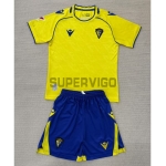 Camiseta Cadiz Primera Equipación 2025/2026 Amarillo Niño Kit con Parche La Liga