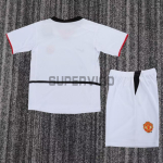 Camiseta Manchester United Segunda Equipación Retro 2002/03 Blanco Niño Kit