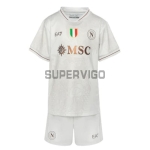 Camiseta Napoli Segunda Equipación 2025/2026 Blanco Niño Kit