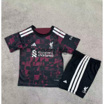 Camiseta Liverpool Tercera Equipación 2026/2027 Negro/Rojo Oscuro Niño Kit