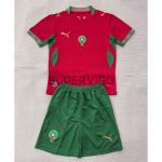Camiseta Marruecos Primera Equipación Mundial 2026 Rojo Niño Kit