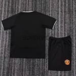 Camiseta Manchester United Segunda Equipación Retro 2003/04 Negro Niño Kit