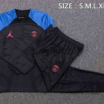 Training Top Kit PSG 2022 2023 Noir Avec Épaule Bleue