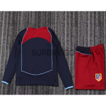 Camiseta Atlético de Madrid Segunda Equipación Retro 2004/05 ML Azul Marino Niño Kit