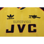 Camiseta Arsenal Segunda Equipación Retro 1988/90 Amarillo/Negro Niño Kit