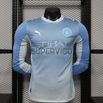Camiseta Manchester City Primera Equipación 2026/2027 ML Azul/Blanco (EDICIÓN JUGADOR)