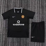 Camiseta Manchester United Segunda Equipación Retro 2003/04 Negro Niño Kit