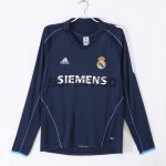Camiseta Real Madrid Segunda Equipación Retro 2005/06 ML Azul Marino