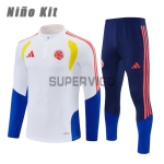 Sudadera de Entrenamiento Colombia 2026 Niño Kit Blanco