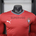 Camiseta Portugal Primera Equipación Mundial 2026 ML Rojo (EDICIÓN JUGADOR)