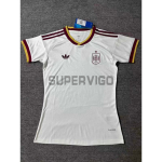 Camiseta España Segunda Equipación Mundial 2026 Blanco/Rojo Mujer