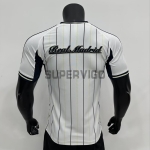 Camiseta Real Madrid 2025/2026 Baseball Shirt Blanco/Azul Marino (EDICIÓN JUGADOR)