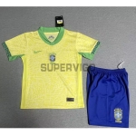 Camiseta Brasil Primera Equipación 2024 Niño Kit