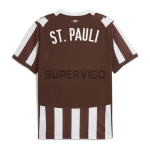 Camiseta FC St. Pauli Primera Equipación 2025/2026 Blanco/Marrón