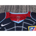 Camiseta Atlético de Madrid Segunda Equipación Retro 2004/05 ML Azul Marino Niño Kit