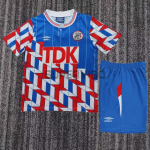 Camiseta Ajax Segunda Equipación Retro 1989/90 Azul/Rojo Niño Kit