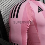 Camiseta Inter Miami Primera Equipación 2025/2026 ML Rosa (EDICIÓN JUGADOR)