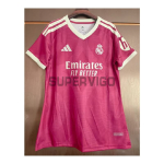 Camiseta Real Madrid Tercera Equipación 2026/2027 Rosa Mujer con Parche HP