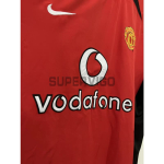 Camiseta Manchester United Primera Equipación Retro 2002/04 Rojo